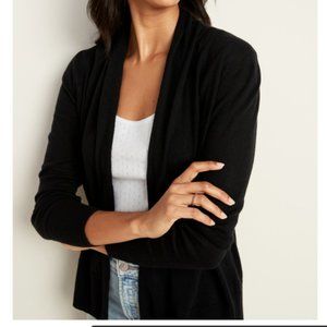 Old Navy Women's Cardigan Shawl-Collar Open Front Cardigan XXL Black